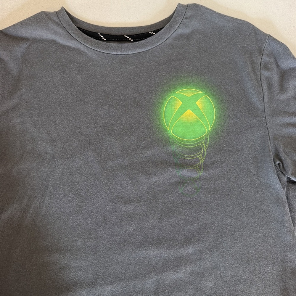 Xbox Boy's Ready to Play Floating Logo Gray Graphic T-Shirt Size 2XL Mad Engine